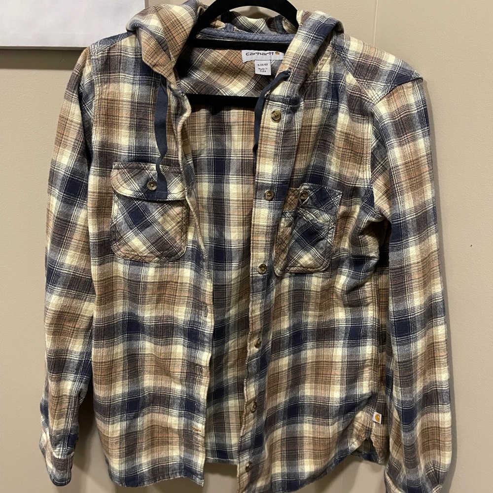 Long sleeve Carhartt Flannel Hoodie